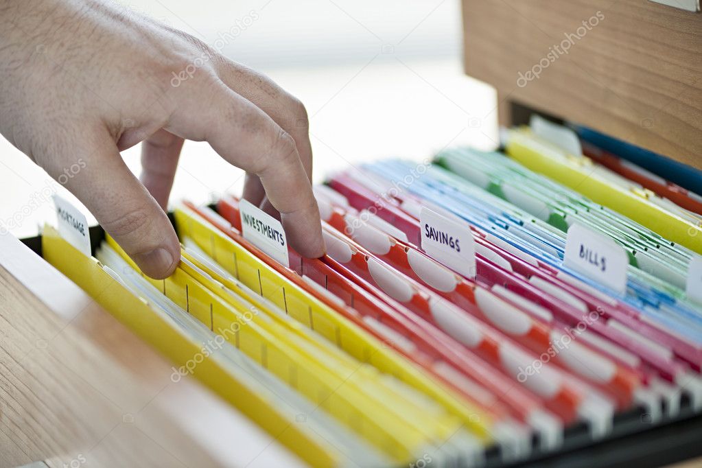 Dokumentenmappe mit Papieren